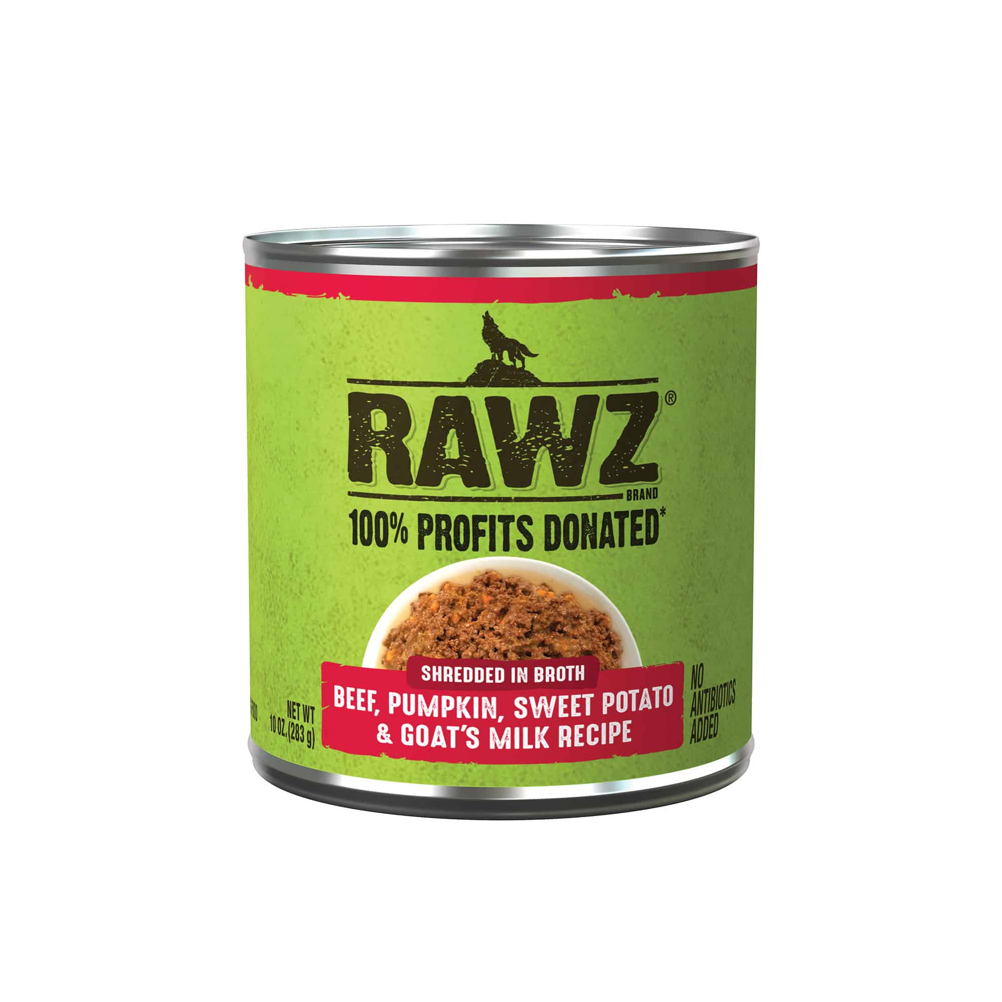 RAWZ Shredded Beef Salmon Coconut Oi; Goats Milk Dog Can 10 oz RAWZ Shredded Beef Salmon Coconut Oi; Goats Milk Dog Can 10 oz